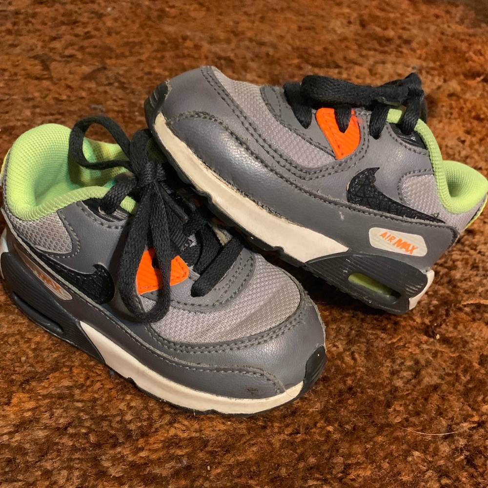 Toddler Size 6 Nike Gray and Green Air Max